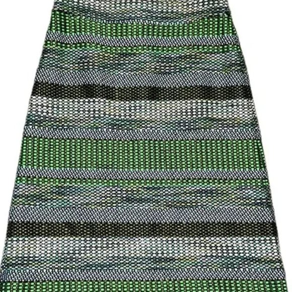 Anthropologie Leifsdottir Jade Green Woven Knee Length Skirt - size 0 - Picture 3 of 5